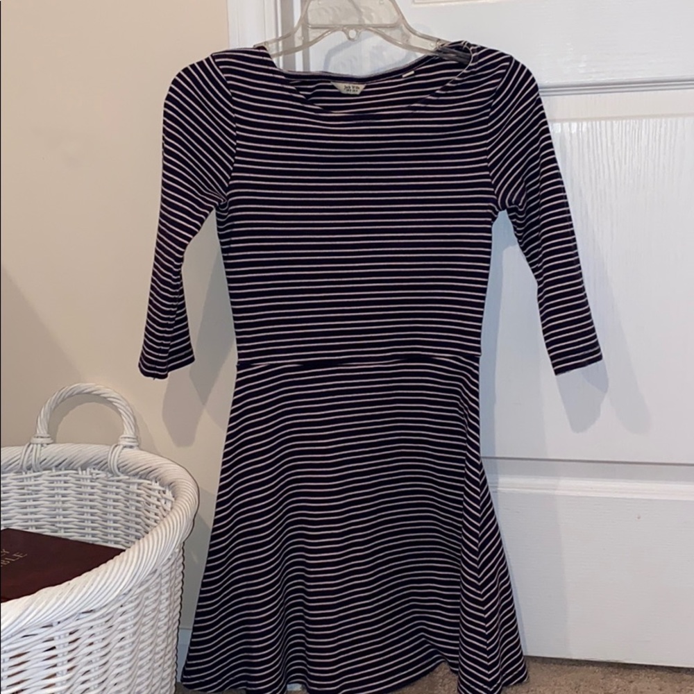 Striped formal dress